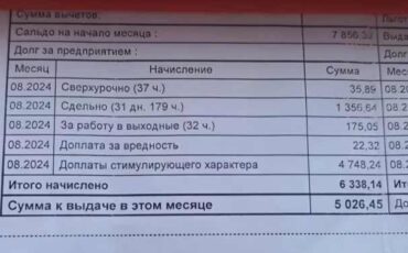 Расчетник телятницы за август. 2024 год. Фото: t.me/borisov_mp
