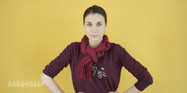 Колье Как завязать шарф: колье