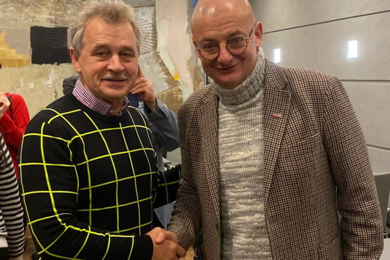 Анатолий Лебедько и Михал Каминьски. Фото: t.me/parlamentbel