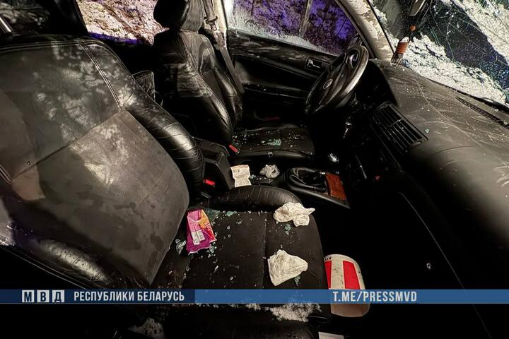 ДТП в Витебской области, где погибла 1,5-годовалая девочка. 2 января 2025 года. Фото: телеграм-канал МВД Беларуси