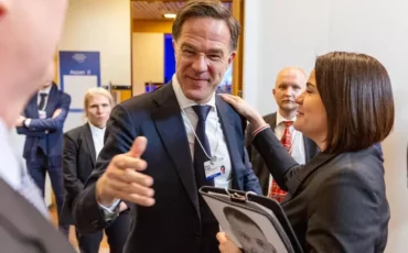 Марк Рютте и Светлана Тихановская. Фото из ФБ