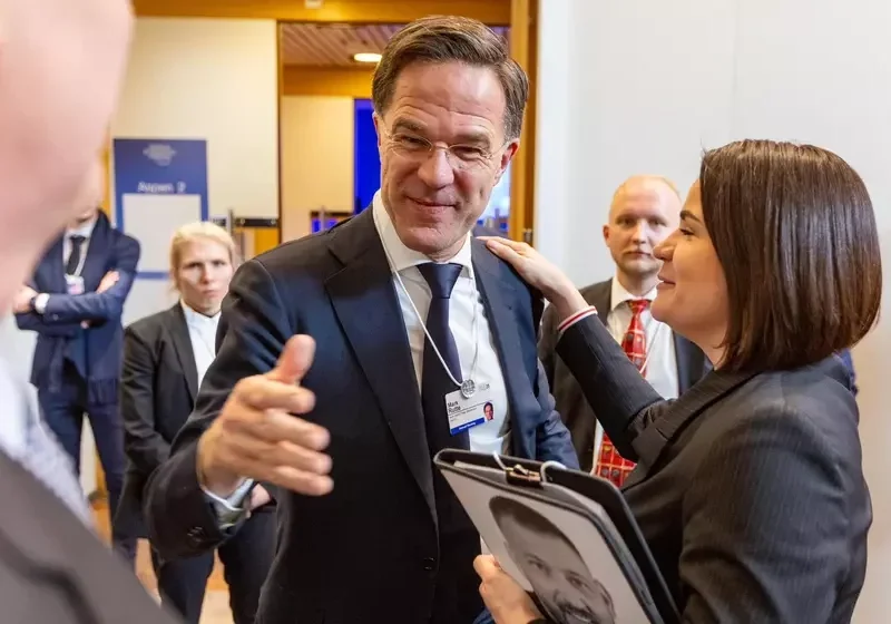 Марк Рютте и Светлана Тихановская. Фото из ФБ