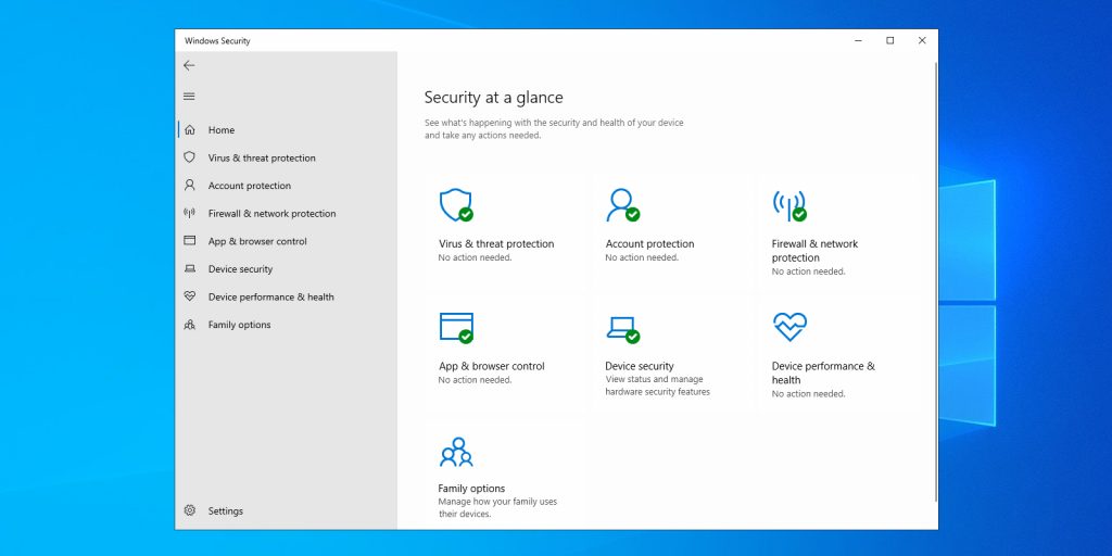 Защитник Windows встроенный антивирус Windows