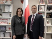 Встреча Светланы Тихановской и Криса Смита 13 февраля 2025 года в Вильнюсе. Фото: t.me/tsikhanouskaya