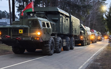 Передвижение зенитного дивизиона 56-го зенитного ракетного полка, который базируется под Лунинцем