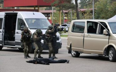 Изображение носит иллюстративный характер. На снимке тренировка беларусских силовиков, осень 2024 года. Фото: t.me/pressmvd