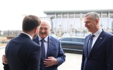 Александр Лукашенко с Максимом Орешкиным и Дмитрием Крутым. Фото: пресс-служба Александра Лукашенко