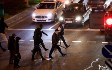 Силовики на протестах против инагурации-2020. Фото: «Радыё Свабода»