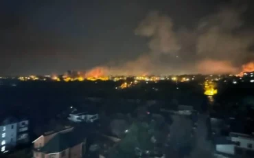 В Днепре из-за атаки БпЛА произошло несколько пожаров / скриншот