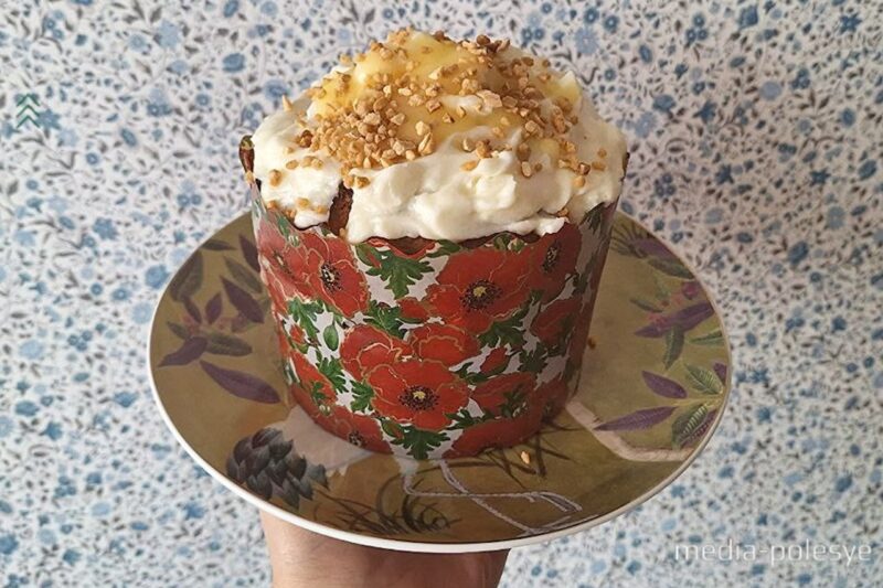 Кулич без дрожжей с лимонной начинкой и глазурью, media-polesye.com