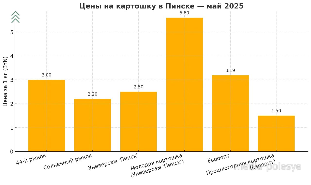 Цены на картошку в пинске 2025