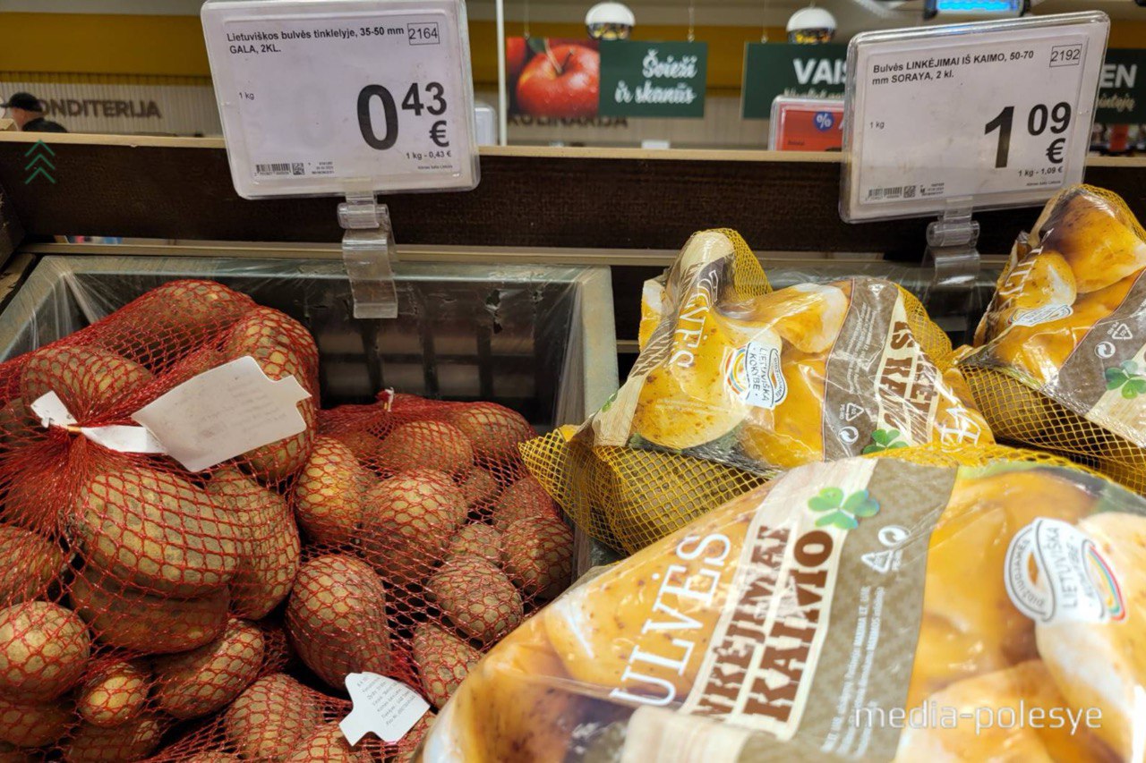 Разброс цен на картошку в Литве