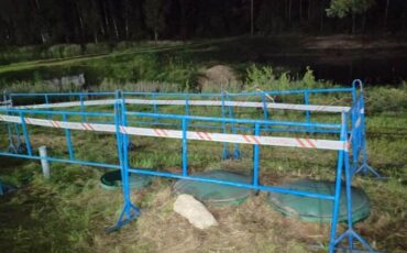 Колодцы ливневых очистных сооружений в Островце, июнь 2025 года. Фото: УСК по Гродненской области