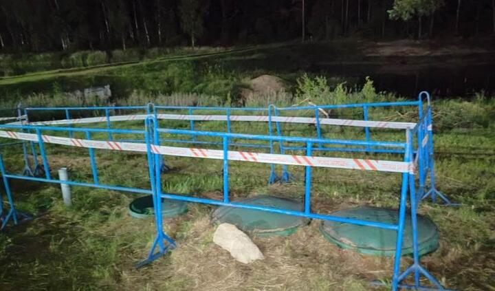 Колодцы ливневых очистных сооружений в Островце, июнь 2025 года. Фото: УСК по Гродненской области