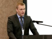 Петр Дулуб на конференции «Рынок железнодорожных услуг: логистика, экспедирование, тарифы». Минск, 13 марта 2018 года. Фото: пресс-служба БЖД