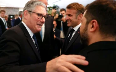 Кир Стармер, Эмманюэль Макрон и Владимир Зеленский. Фото: Simon Dawson / No 10 Downing Street