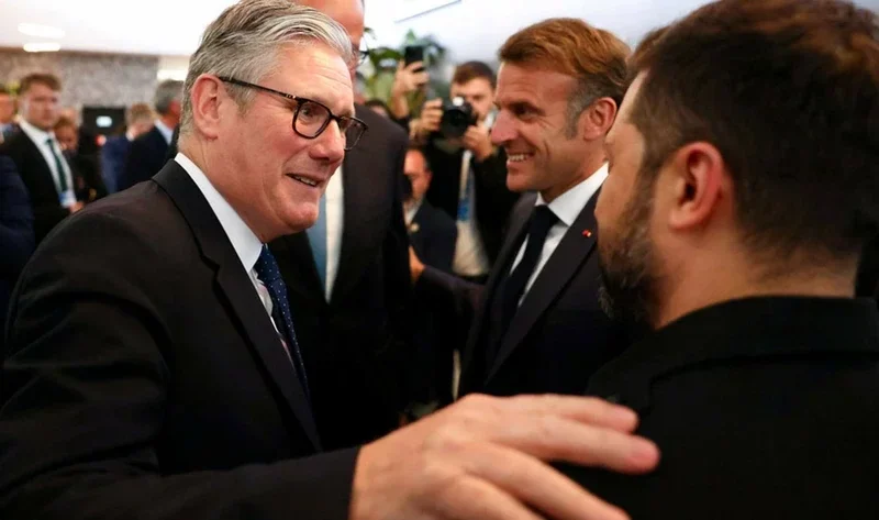 Кир Стармер, Эмманюэль Макрон и Владимир Зеленский. Фото: Simon Dawson / No 10 Downing Street