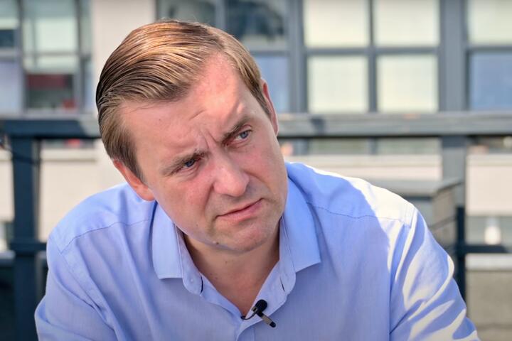 Андрей Стрижак во время интервью проекту «ТОК». 21 июля 2024 года. Скриншот видео «ТОК»