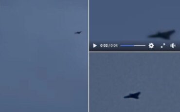 Скриншот видео о залетевшем в Литву беспилотнике