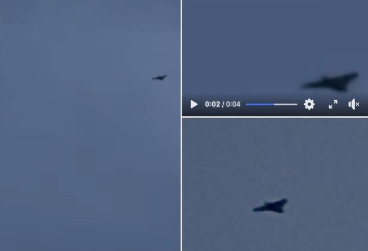 Скриншот видео о залетевшем в Литву беспилотнике