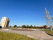 Строительство кольца на пересечении улиц Пучкова и Космонавтов (м-н Жемчужный)