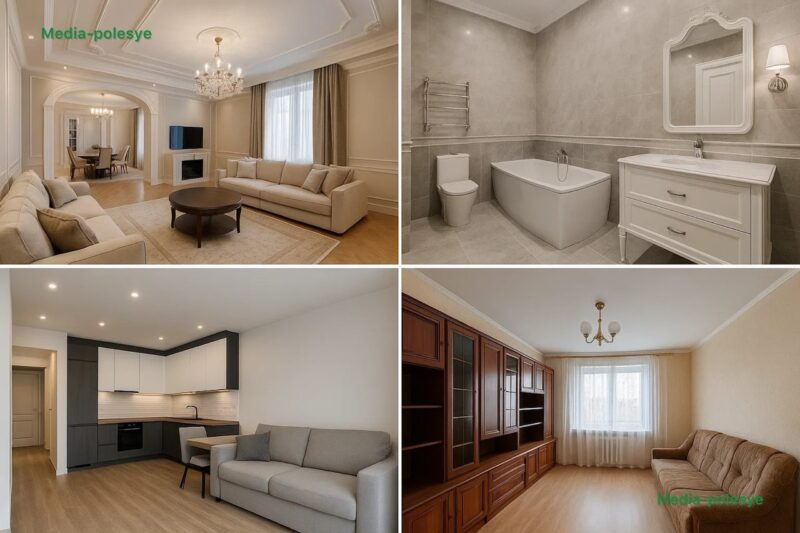 Что купить за $100 000 на Полесье? Смотрим на самые дорогие квартиры, коллаж media-polesye.com