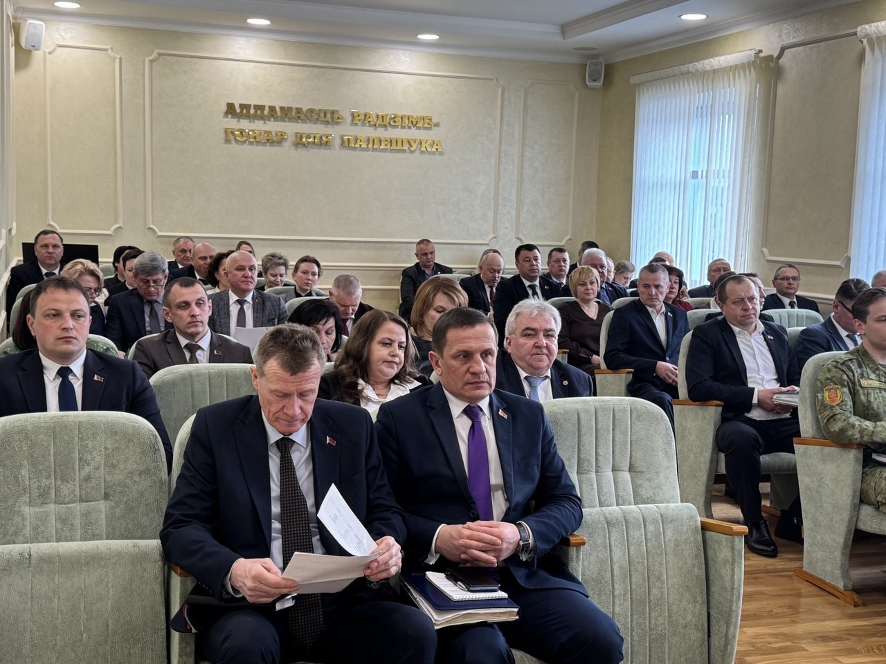 Во время заседания 2 марта. Фото: Столинский райисполком