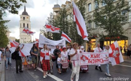 Выступленне Лявона Вольскага і марш беларусаў у Вільні