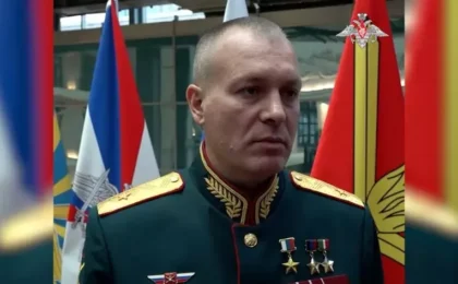 Антон Грунис дает комментарий пропагандистам после получения звезды героя 29 августа 2026 года